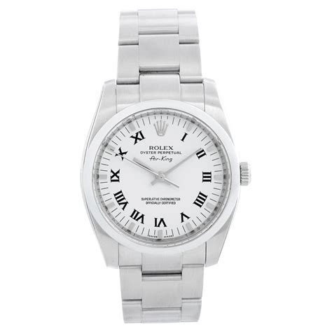 mens rolex air king stainless steel white dial watch|rolex air king watch price.